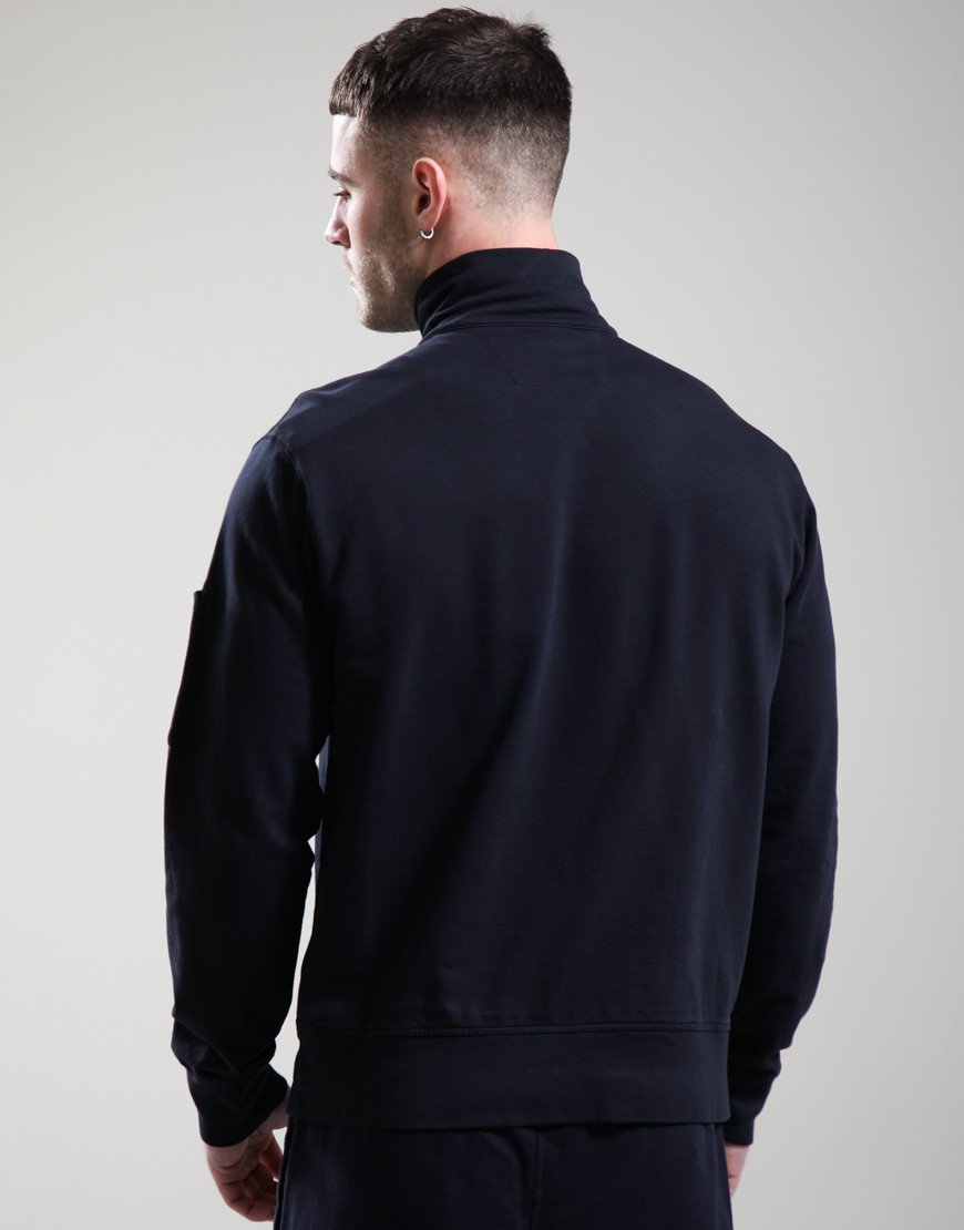 C.P. Company Light Fleece Half Zip Lens Sweat Total Eclipse