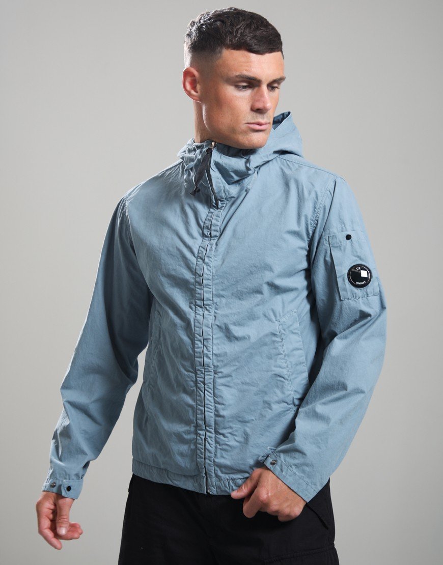C.P. Company Micro-Reps Hooded Lens Jacket Silver Blue