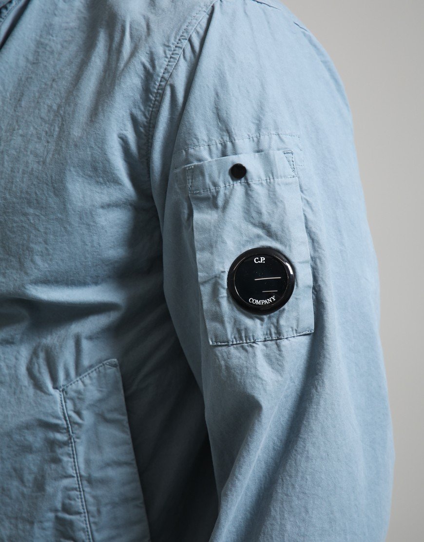 C.P. Company Micro-Reps Hooded Lens Jacket Silver Blue