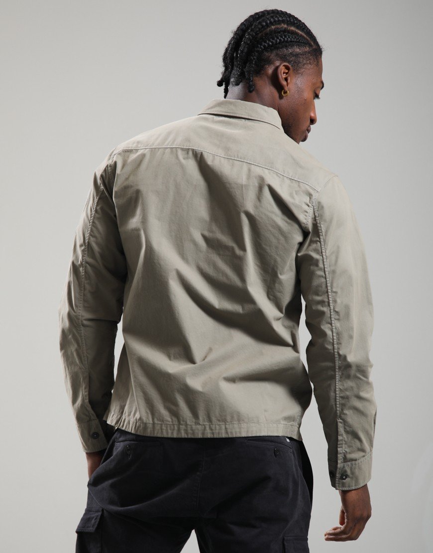 C.P. Company Organic Gabardine Hidden Zip Lens Overshirt Fallen Rock