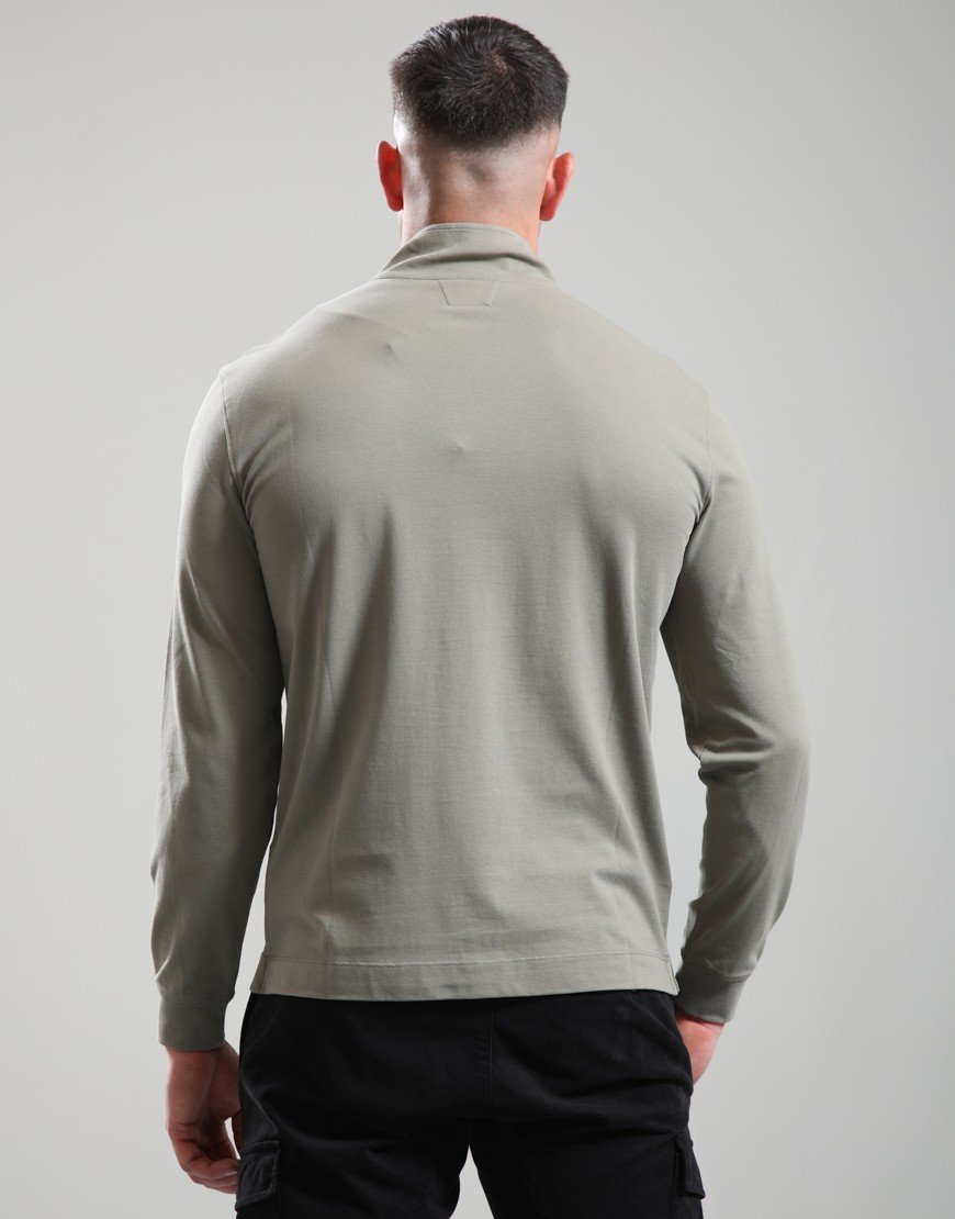 C.P. Company Long Sleeve Stretch Piquet Polo Shirt Fallen Rock