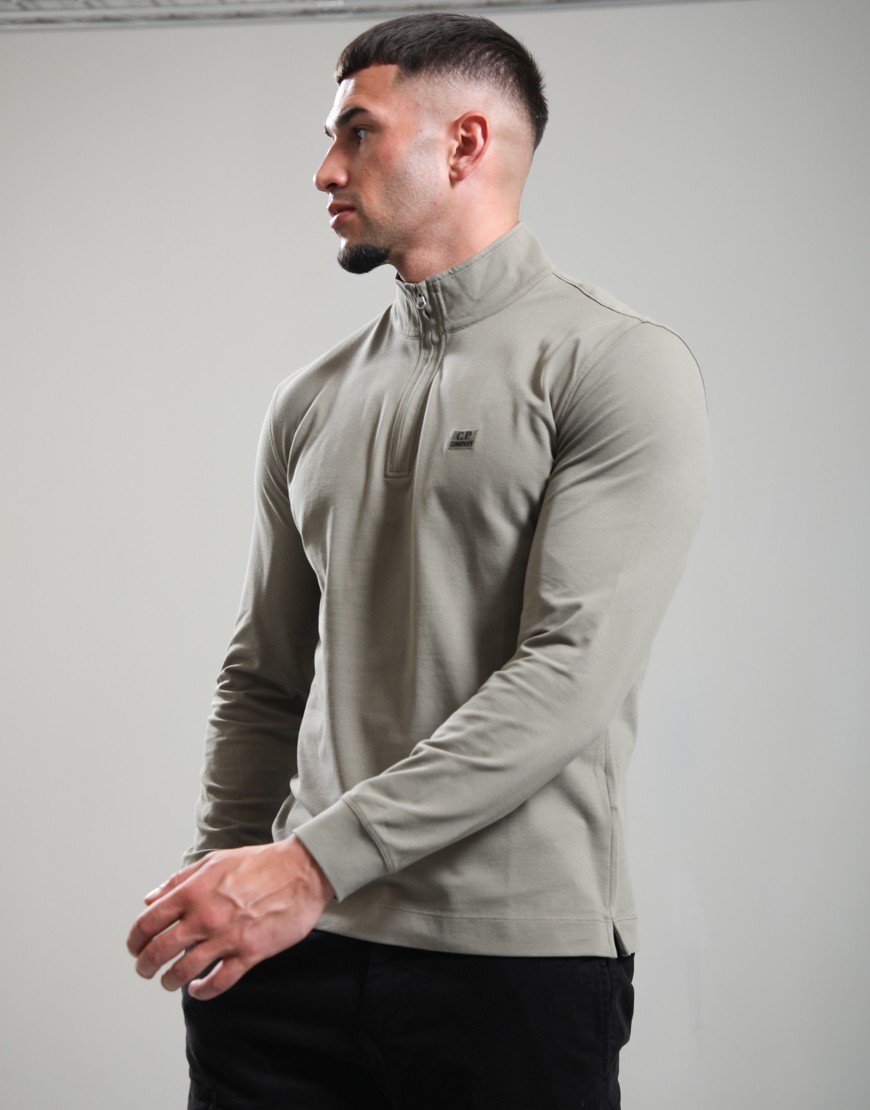 C.P. Company Long Sleeve Stretch Piquet Polo Shirt Fallen Rock