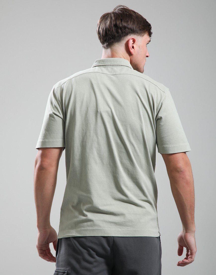 C.P. Company 1020 Jersey Polo Shirt Moss Gray