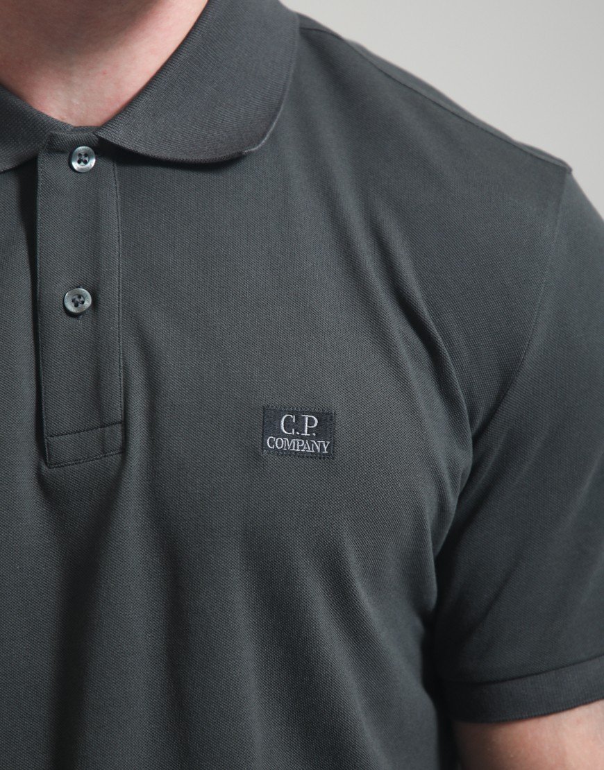 C.P. Company Stretch Piquet Polo Shirt Raven