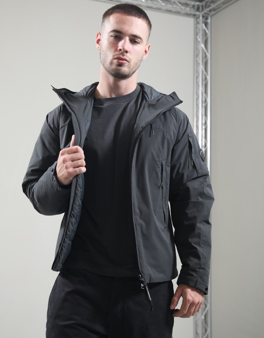 C.P. Company Pro-Tek Primaloft Silver Hooded Jacket Raven