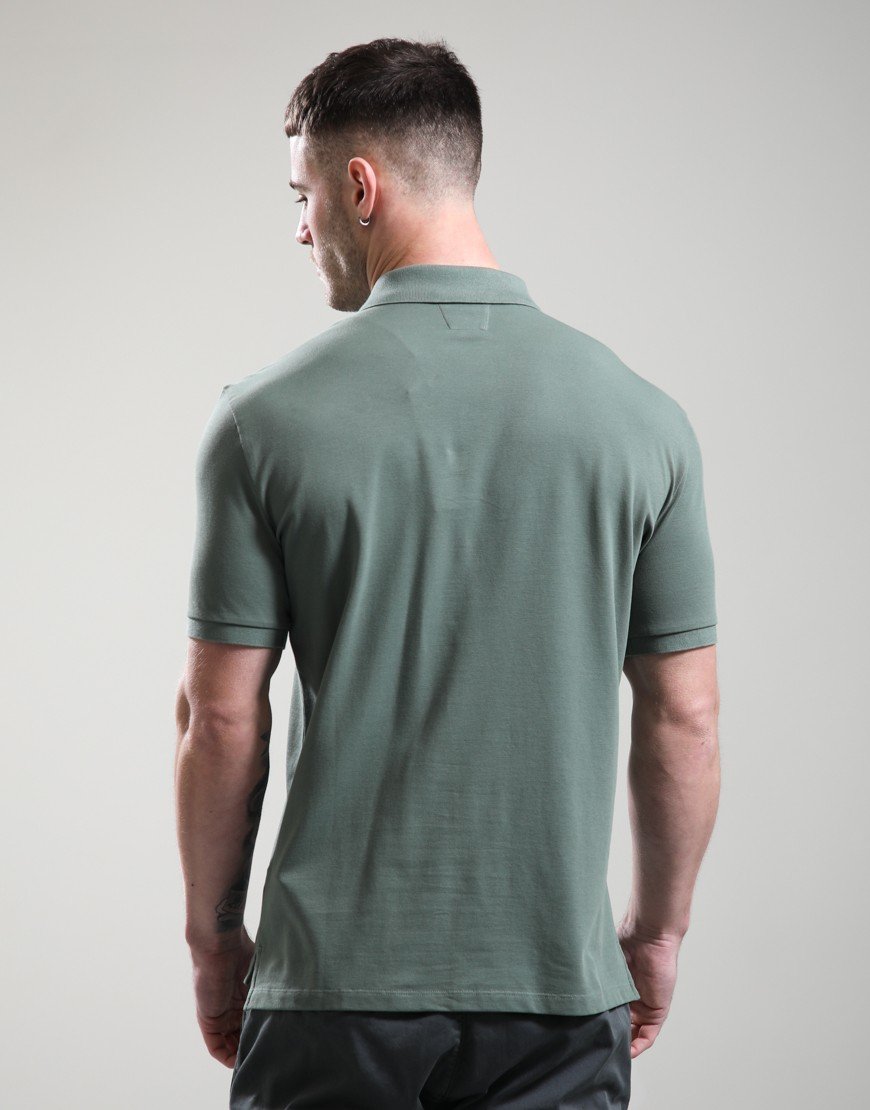C.P. Company Stretch Piquet Short Sleeve Polo Shirt Laurel Wreath