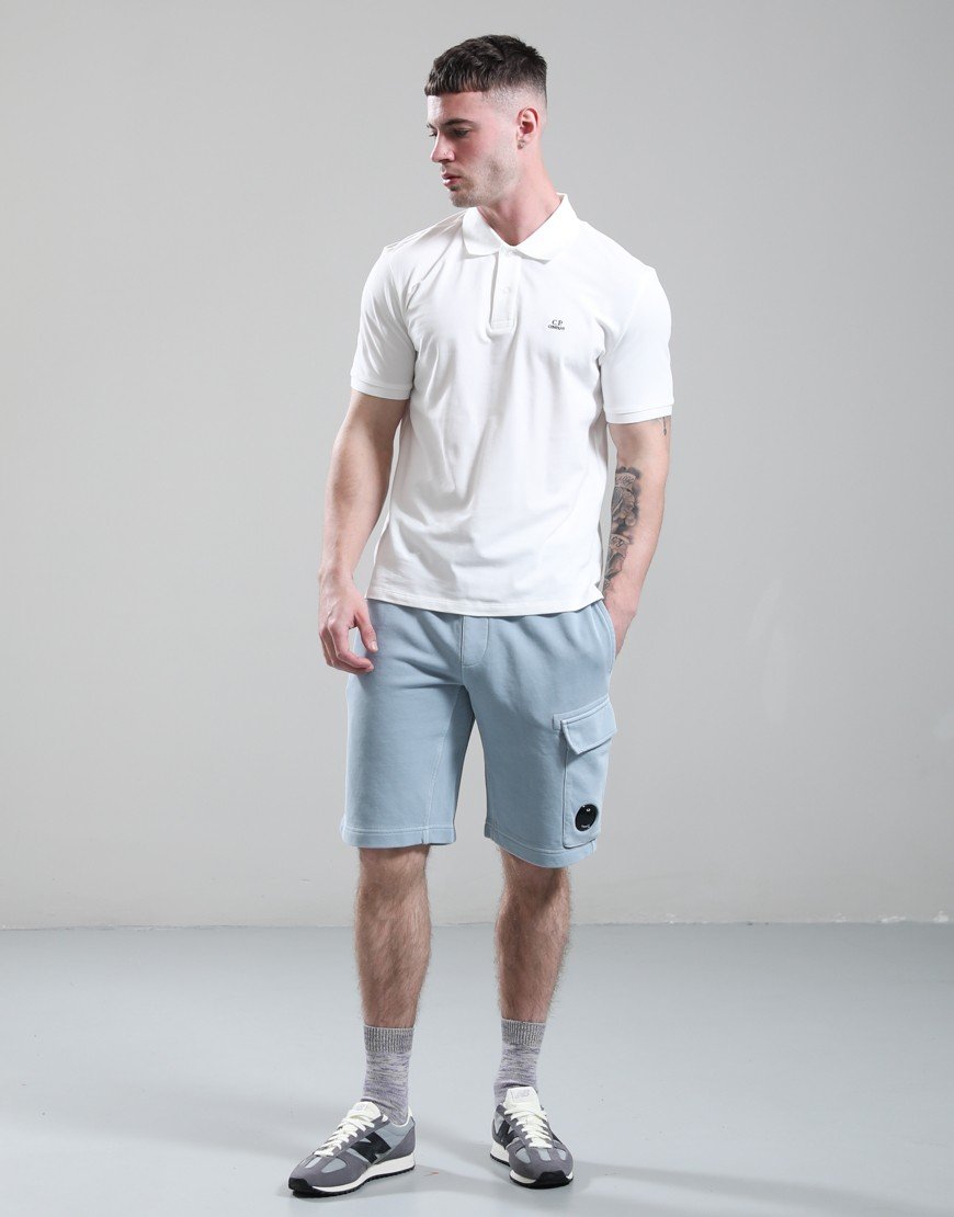 C.P. Company Stretch Piquet Polo Shirt Gauze White