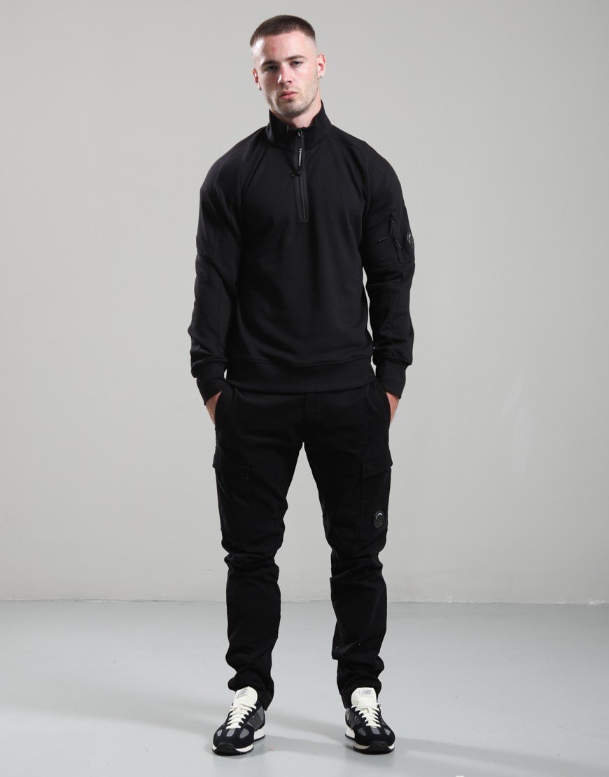 C.P. Company Stretch Sateen Ergonomic Lens Cargo Pants Black