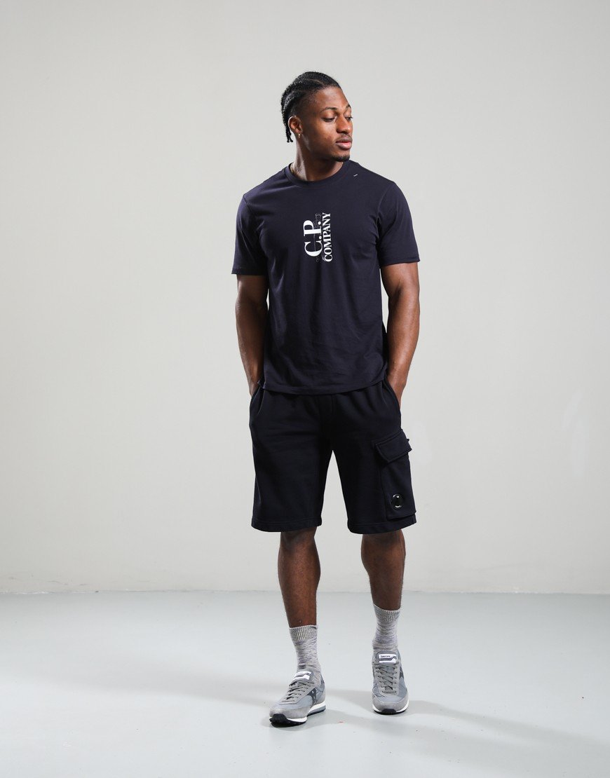 C.P. Company 30/1 Jersey Short Sleeve Printed T-Shirt Total Eclipse