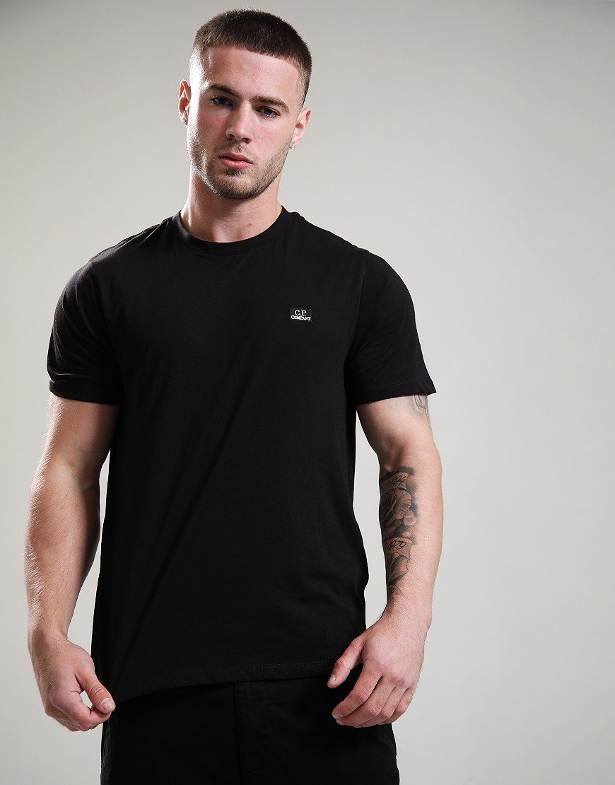 C.P. Company 30/1 Jersey Logo T-Shirt Black