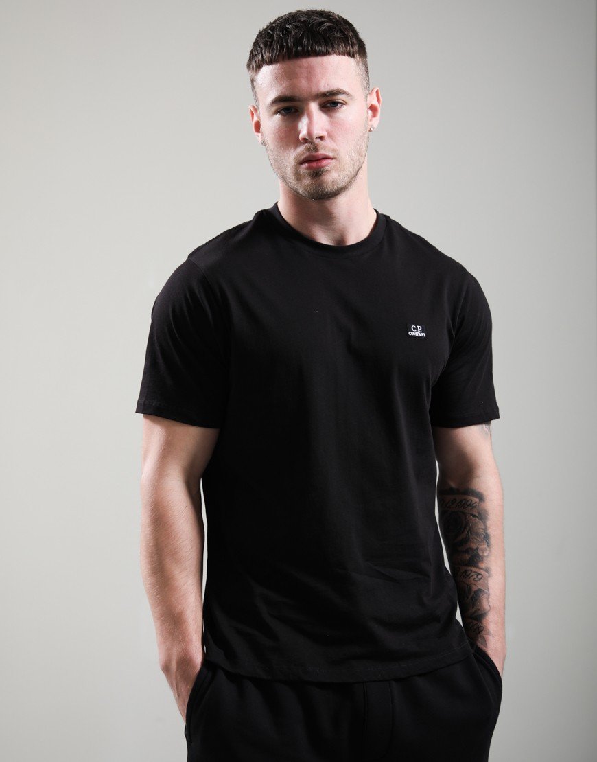 C.P. Company 30/1 Jersey Logo Patch T-Shirt Black