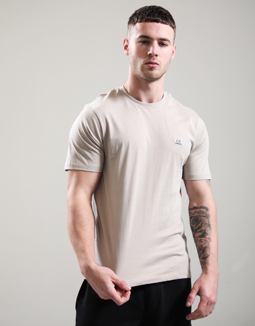 C.P. Company 30/1 Jersey Logo Patch T-Shirt Dove