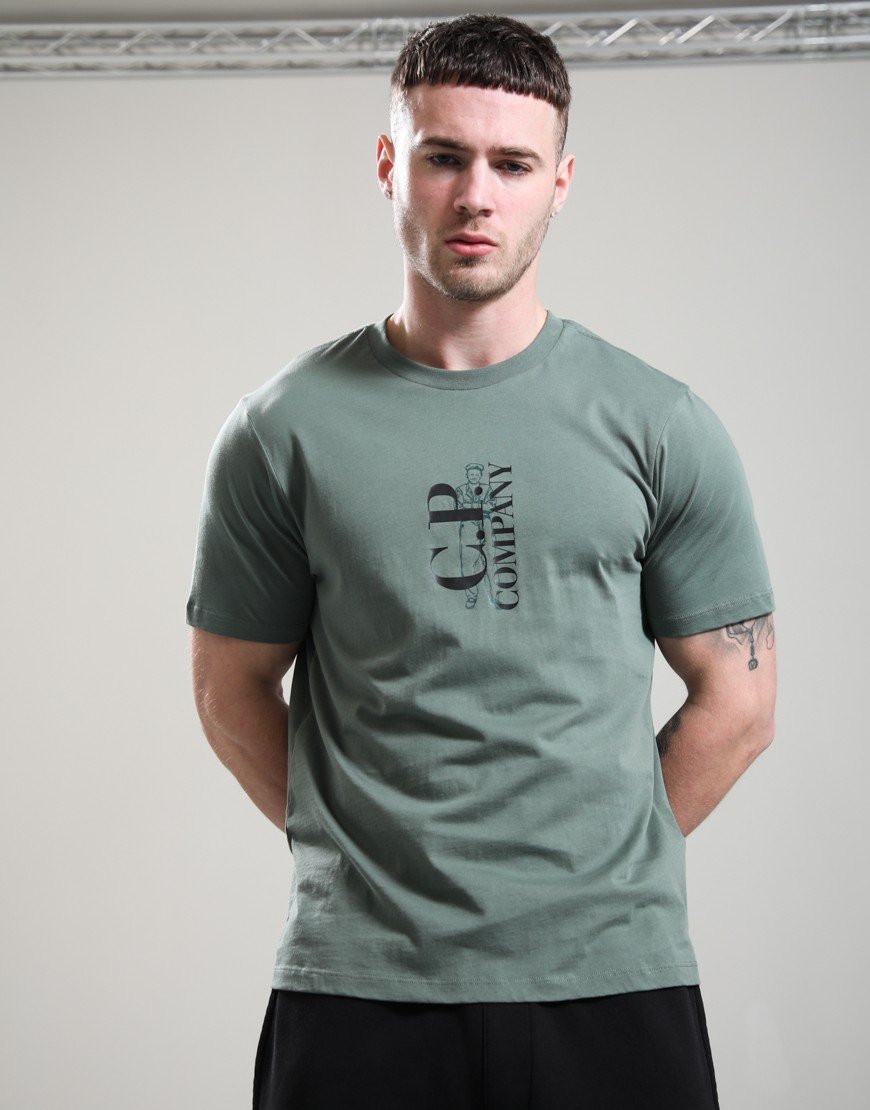 C.P. Company 30/1 Jersey Printed T-Shirt Laurel Wreath