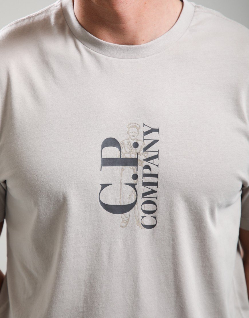 C.P. Company 30/1 Jersey Printed T-Shirt Dove