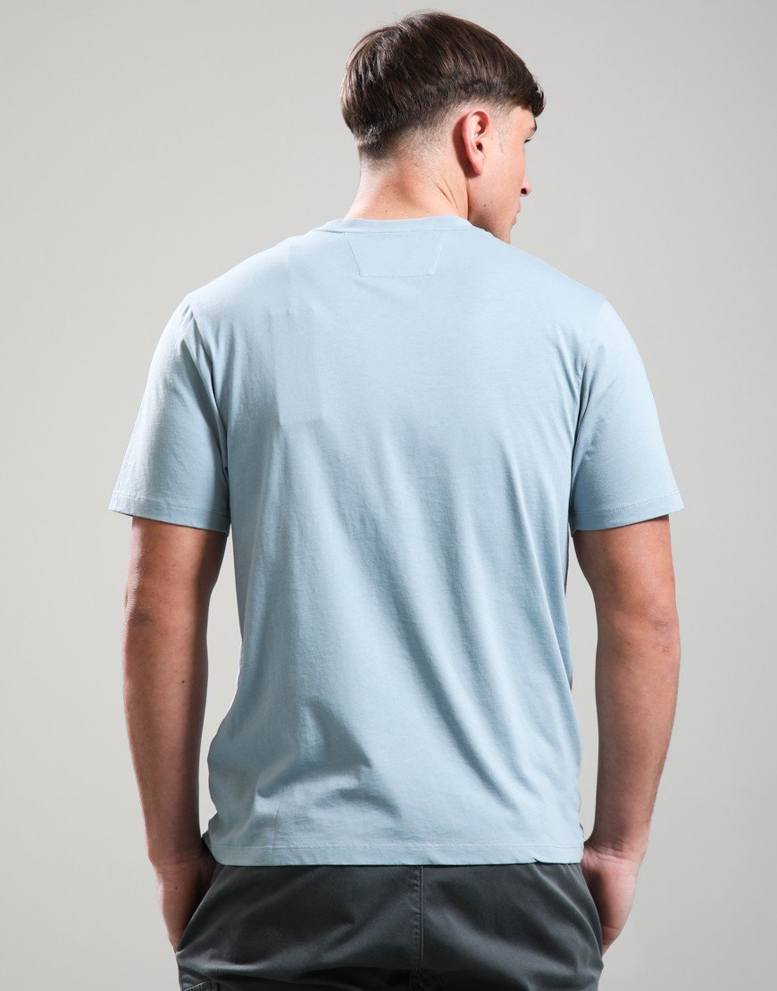 C.P. Company 30/1 Jersey Printed T-Shirt Silver Blue