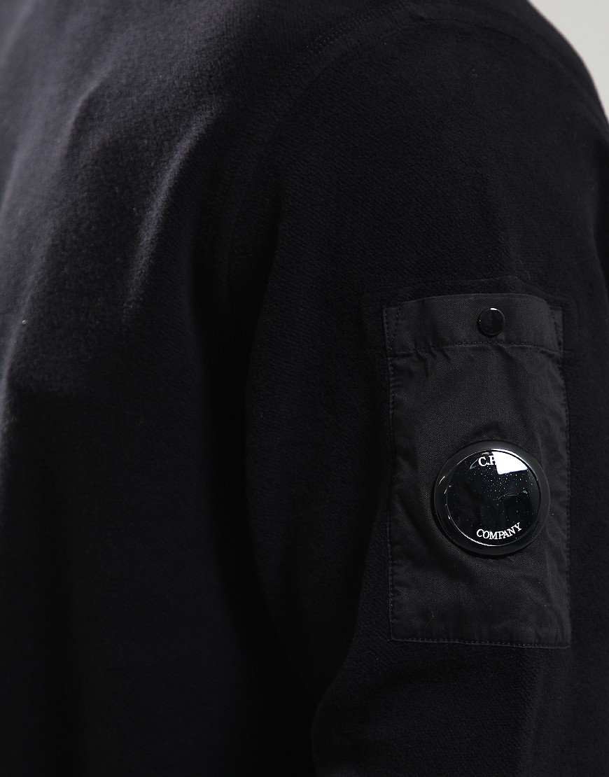 C.P. Company Brushed Diagonal Fleece Crew Sweat Black