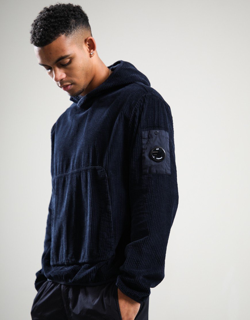 C.P. Company Cord Hoodie Total Eclipse C.P. Company Cord Hoodie Total Eclipse