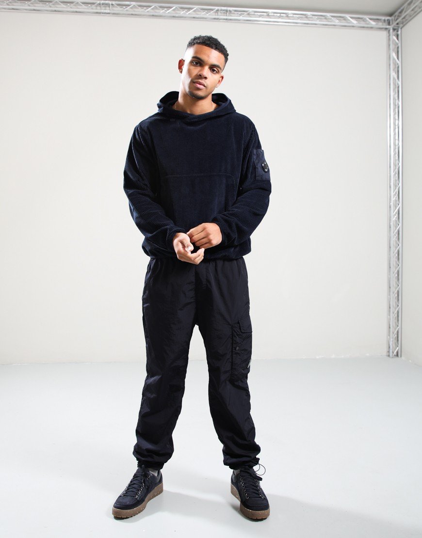 C.P. Company Cord Hoodie Total Eclipse