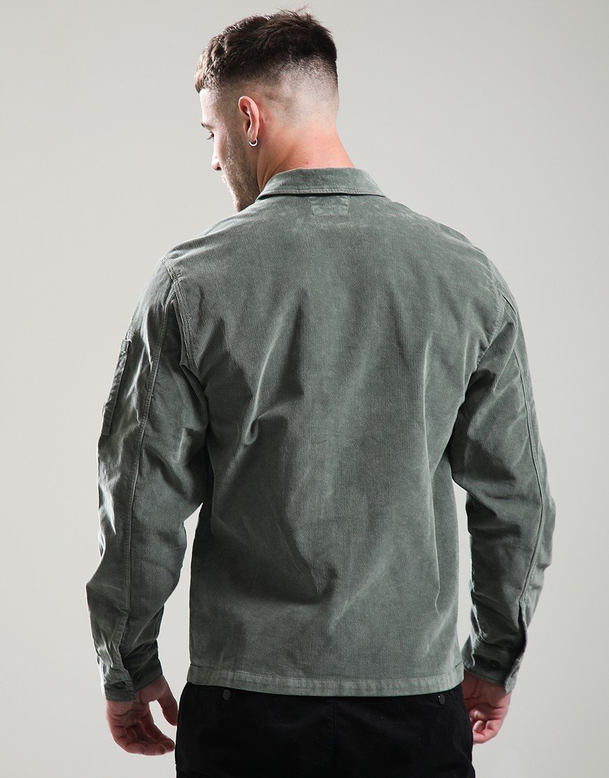 C.P. Company Corduroy Overshirt Gunmetal
