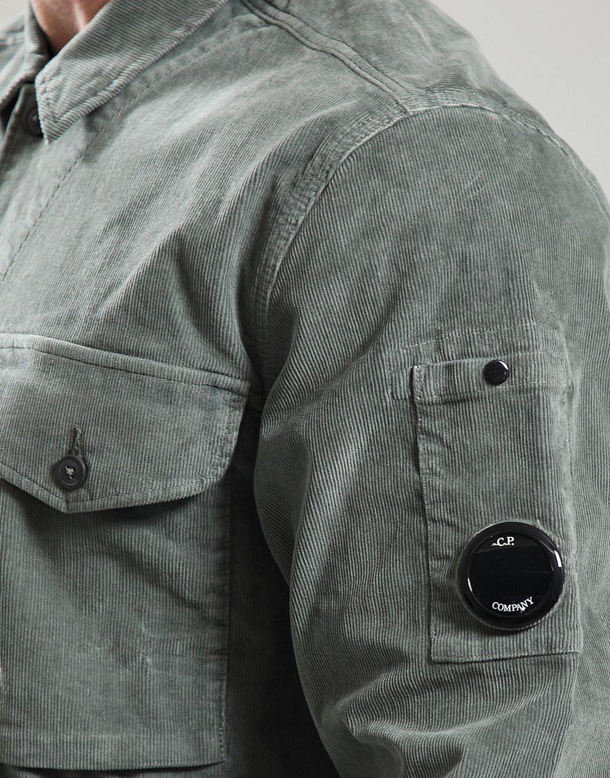 C.P. Company Corduroy Overshirt Gunmetal