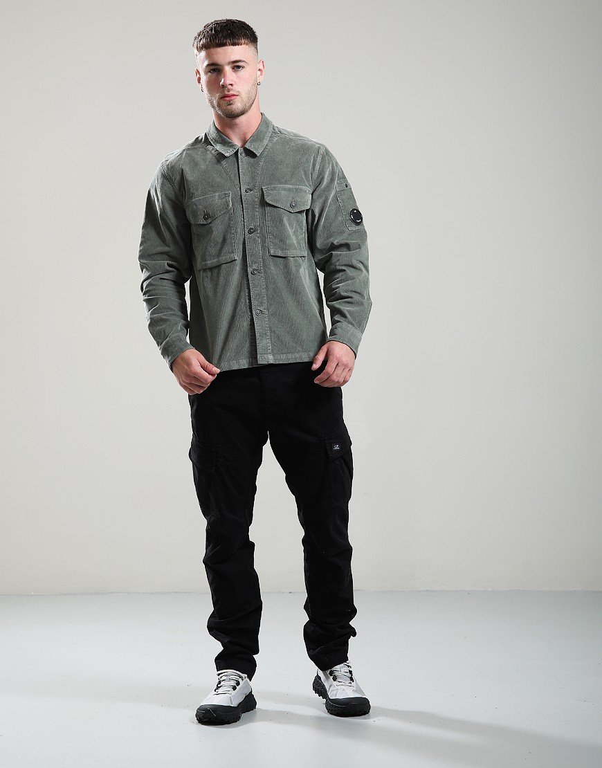 C.P. Company Corduroy Overshirt Gunmetal