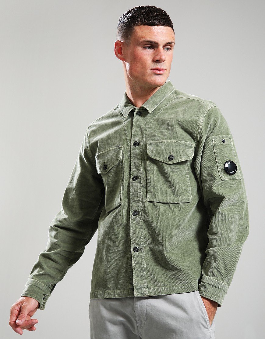 C.P. Company Corduroy Overshirt Seagrass