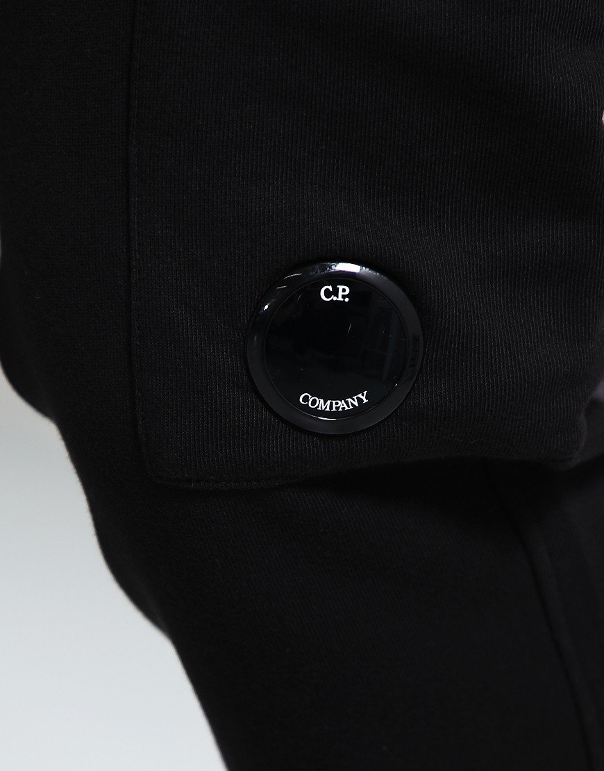 C.P. Company Diagonal Fleece Cargo Pants Black