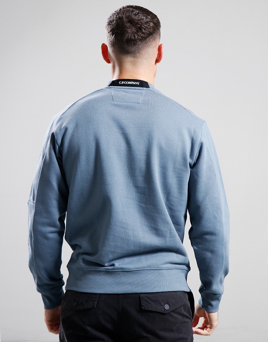 C.P. Company Diagonal Lens Fleece Crew Stormy Weather