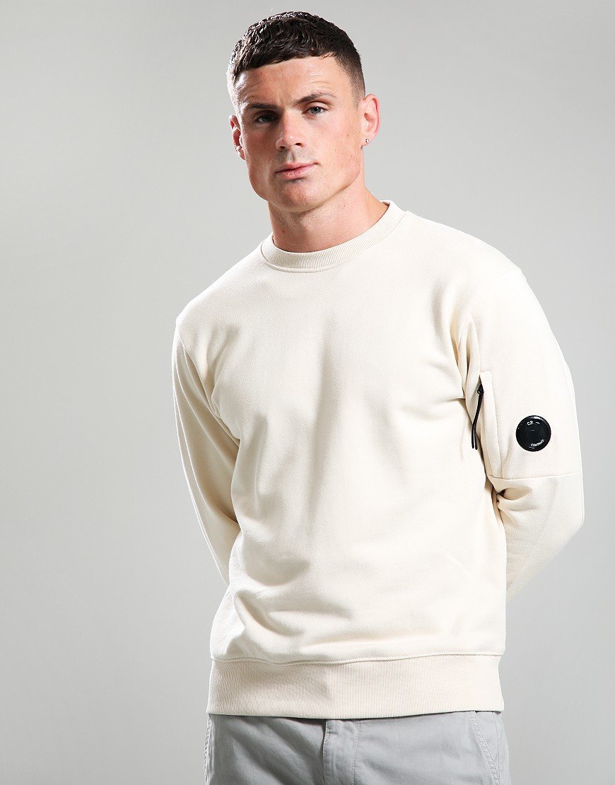 C.P. Company Diagonal Raised Crew Sweat Pistachio Shell 