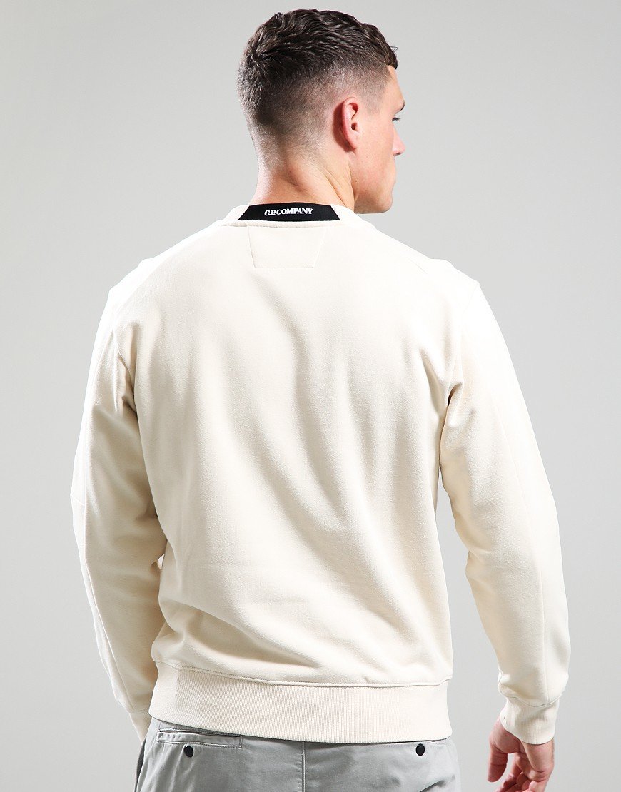 C.P. Company Diagonal Raised Crew Sweat Pistachio Shell 