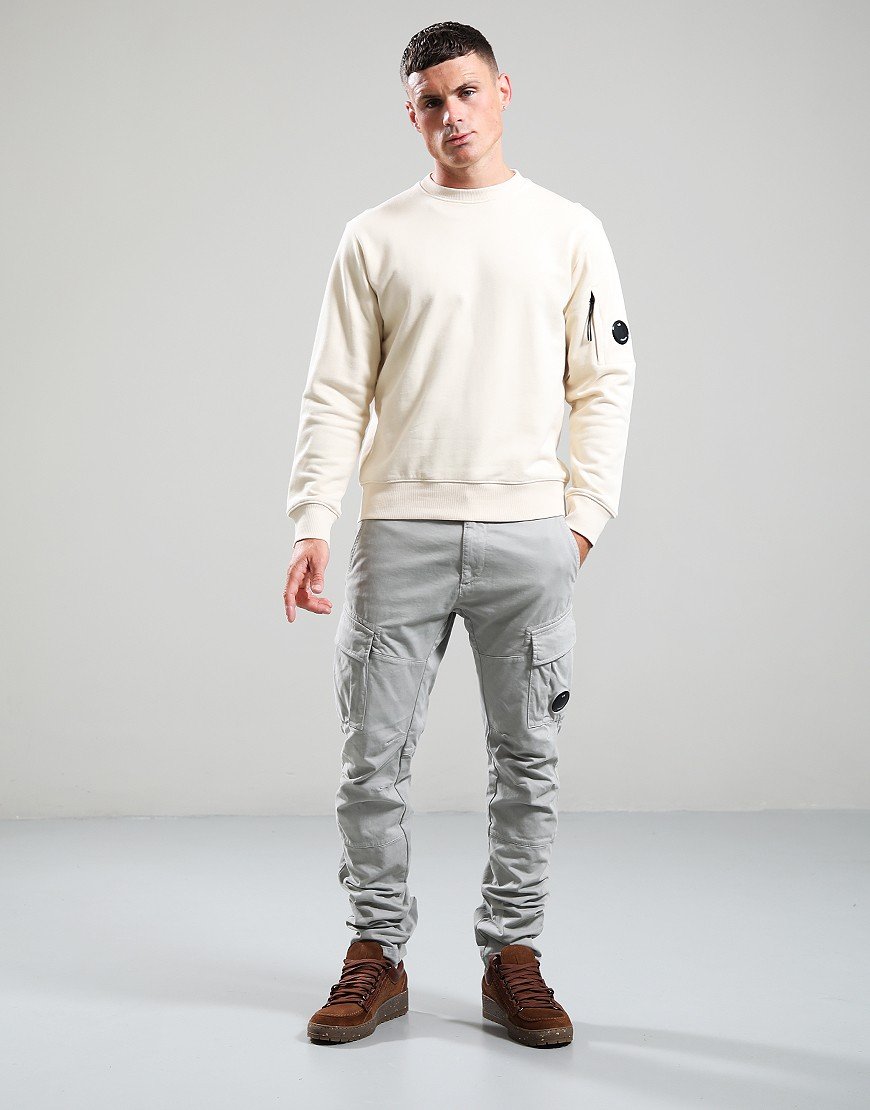 C.P. Company Diagonal Raised Crew Sweat Pistachio Shell 