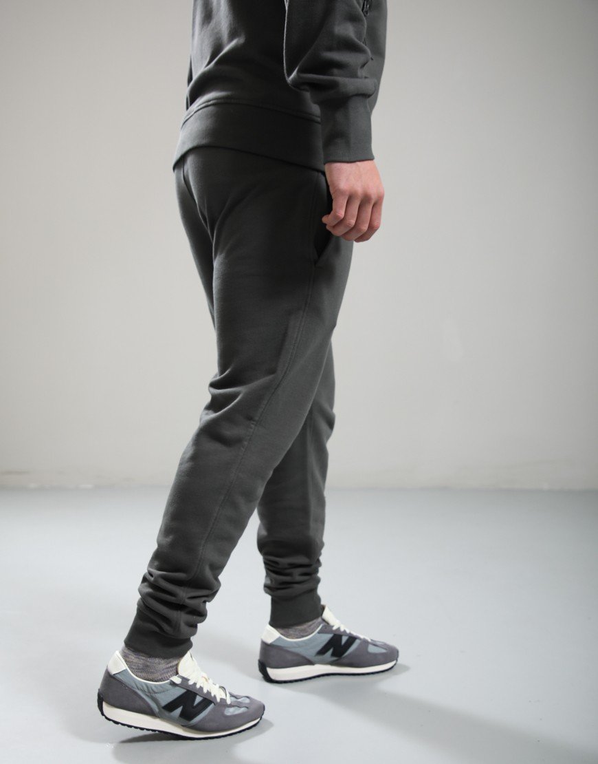 C.P. Company Diagonal Raised Fleece Cargo Lens Sweat Pants Gunmetal