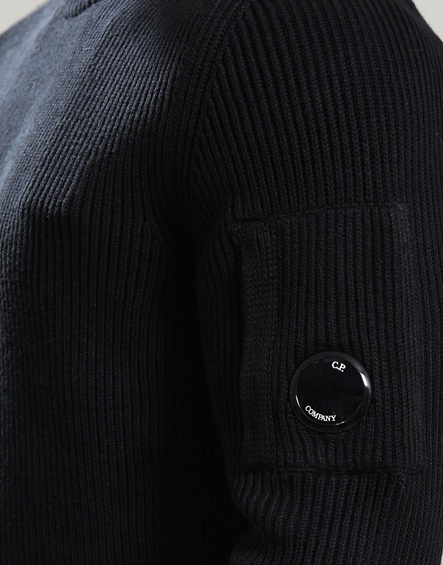 C.P. Company Full Rib Crew Neck Knit Black