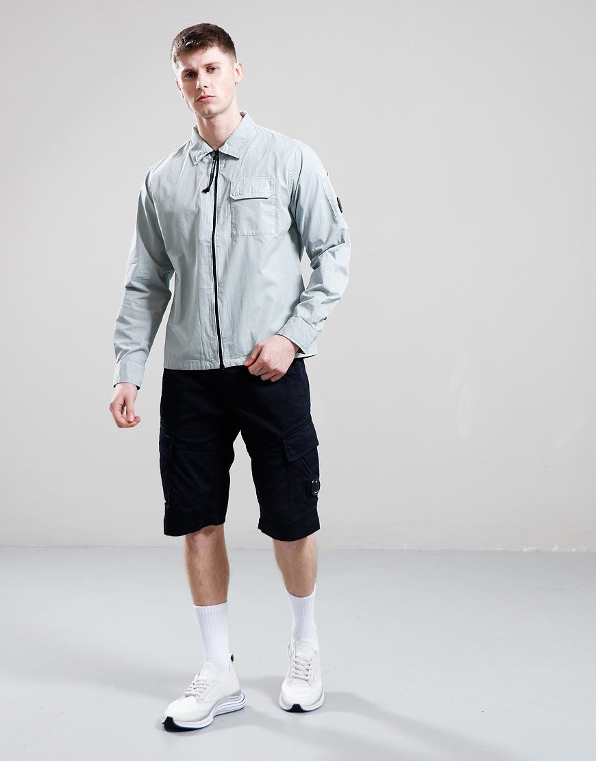 C.P. Company Gabardine Overshirt Blue Fox