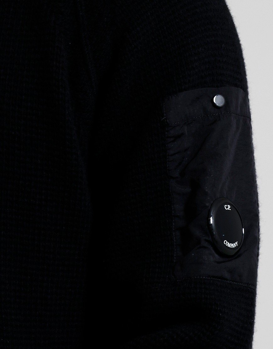 C.P. Company Lambswool Mix Half Zip Knit Black