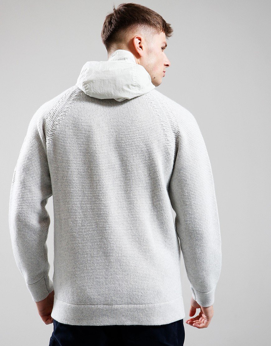 C.P. Company Lambswool Mix Half Zip Knit Off White