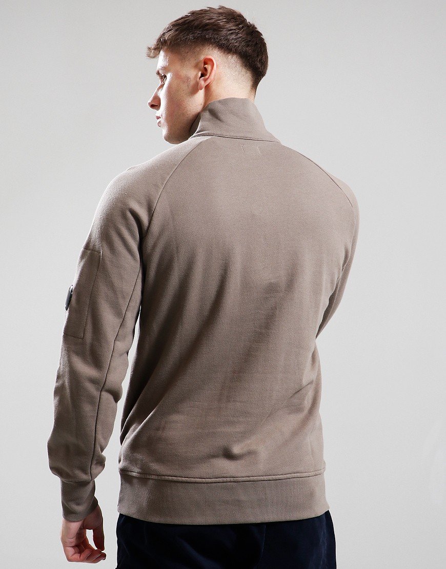 C.P. Company Lens Half Zip Sweat Walnut - Terraces Menswear