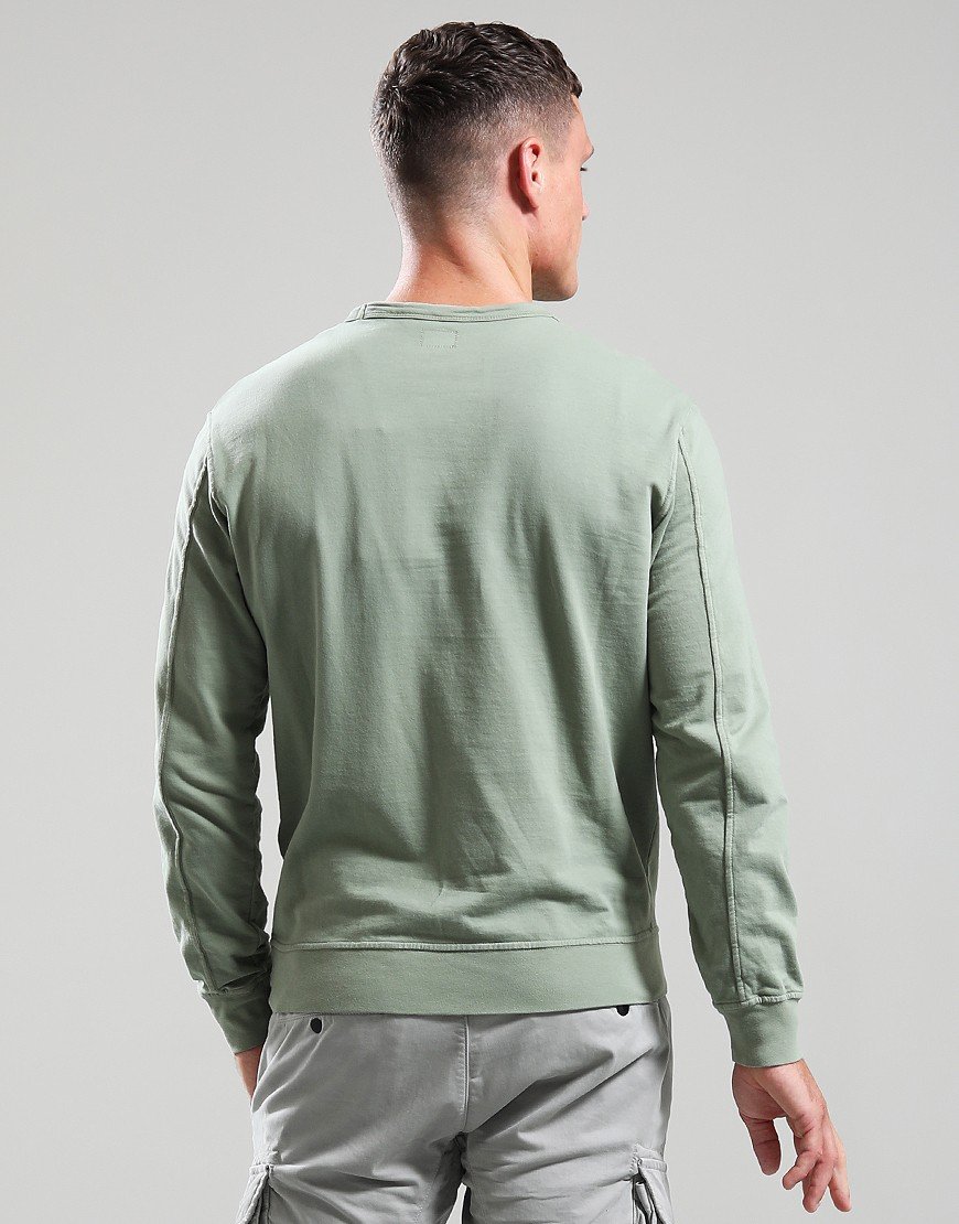 C.P. Company Light Fleece Crew Sweat Seagrass