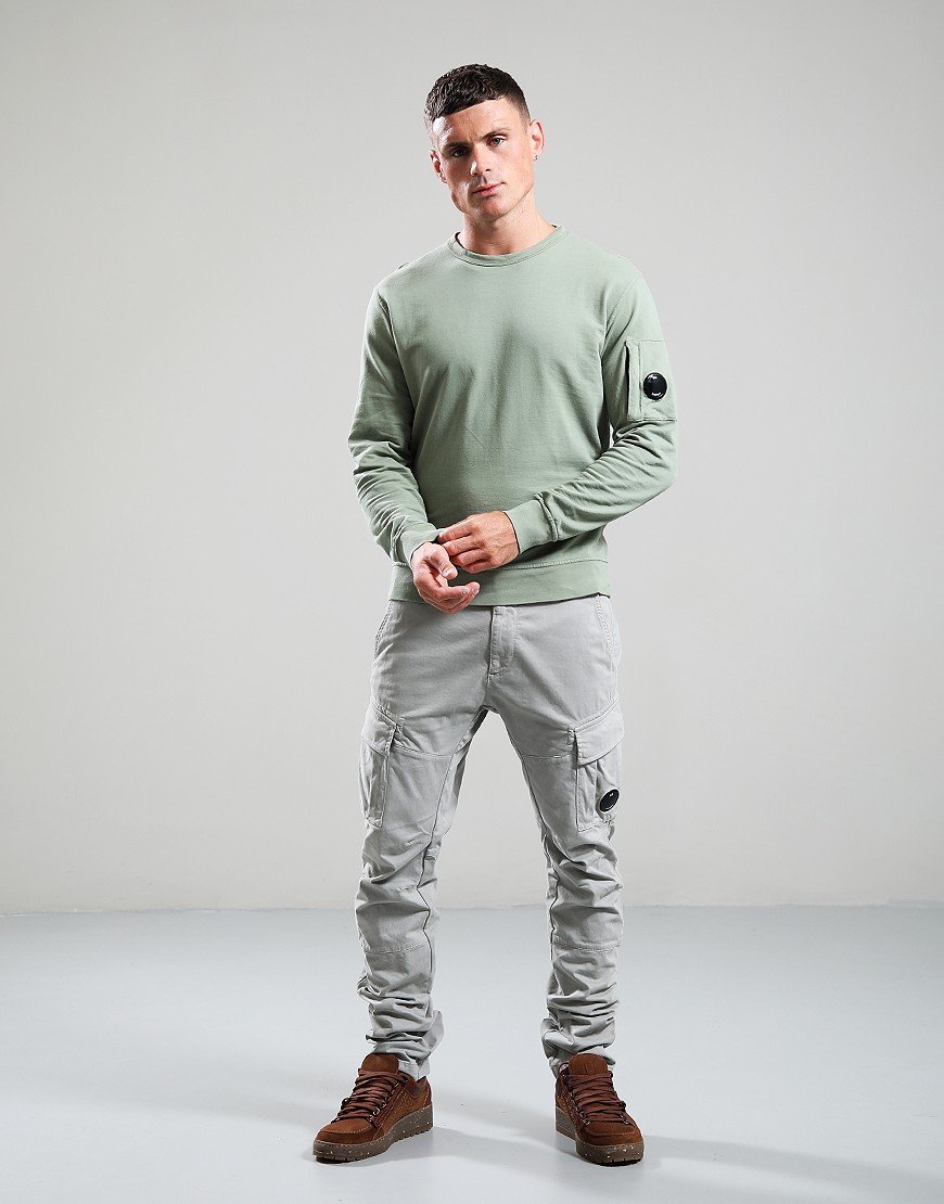 C.P. Company Light Fleece Crew Sweat Seagrass
