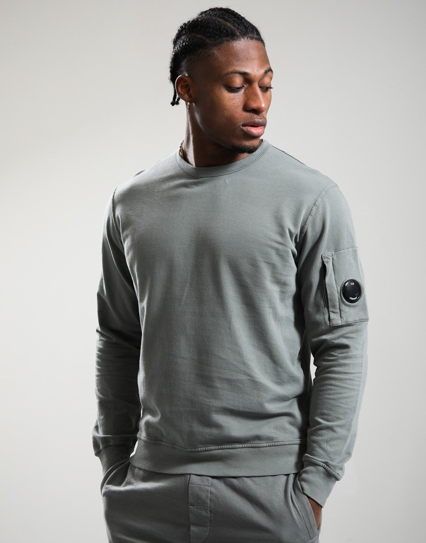 C.P. Company Light Fleece Crew Neck Sweat Gunmetal