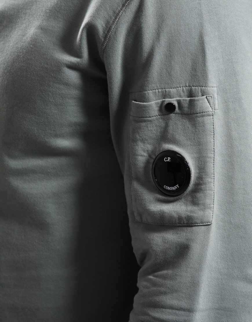 C.P. Company Light Fleece Half Zip Lens Sweat Gunmetal