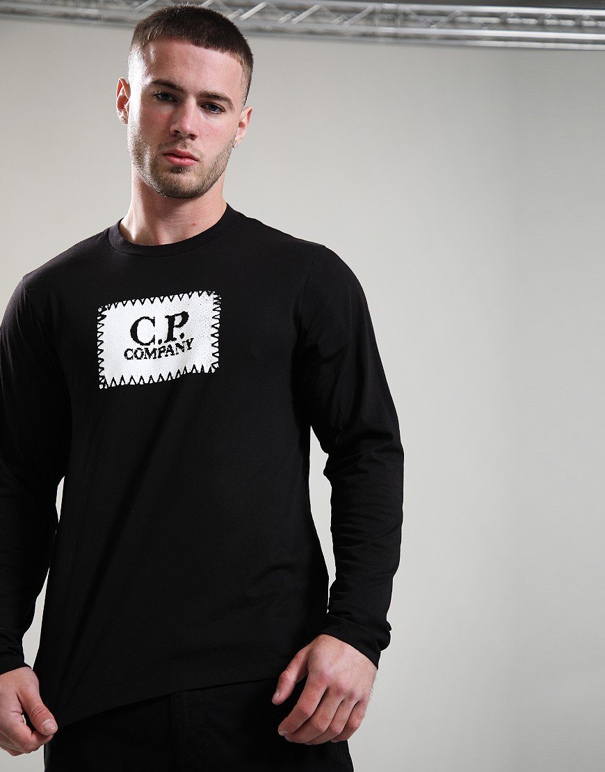 C.P. Company 30/1 Jersey Long Sleeve T-Shirt Black