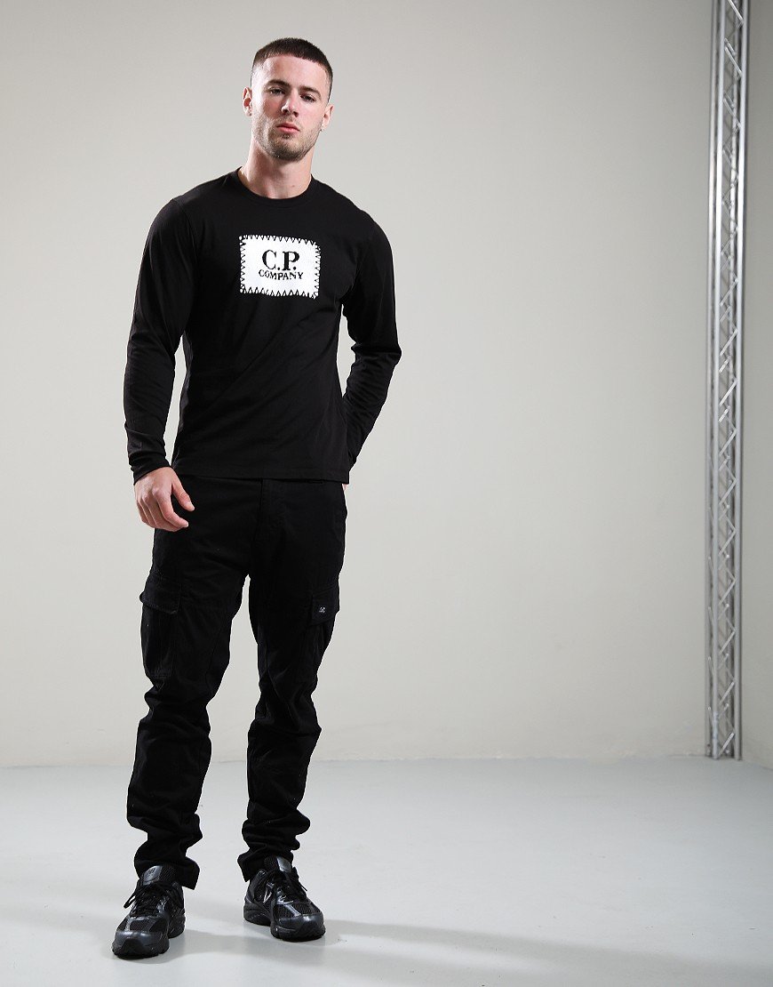 C.P. Company 30/1 Jersey Long Sleeve T-Shirt Black