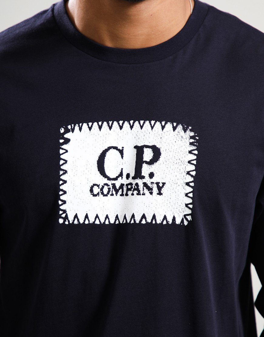 C.P. Company 30/1 Jersey Long Sleeve T-Shirt Total Eclipse