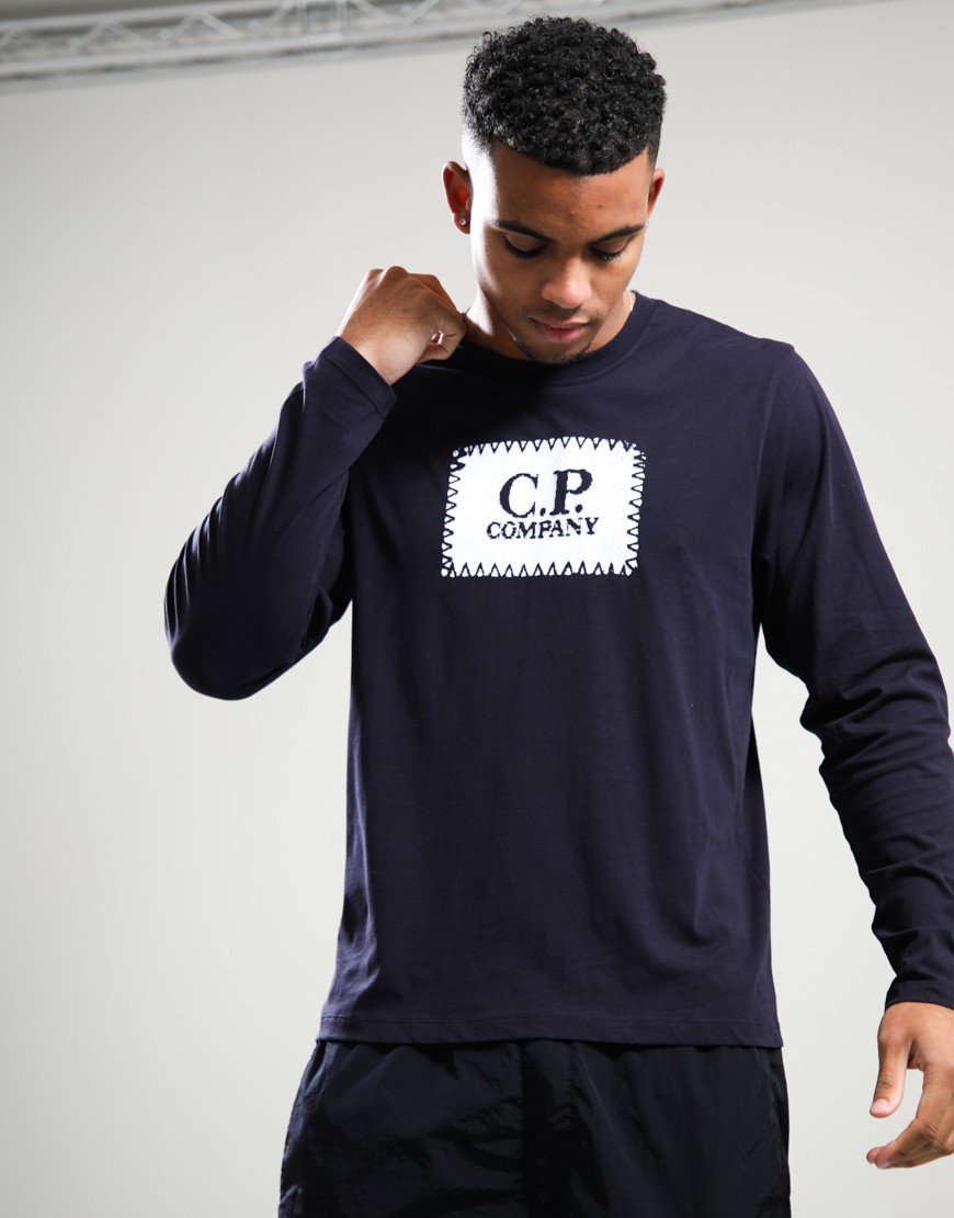 C.P. Company 30/1 Jersey Long Sleeve T-Shirt Total Eclipse C.P. Company 30/1 Jersey Long Sleeve T-Shirt Total Eclipse