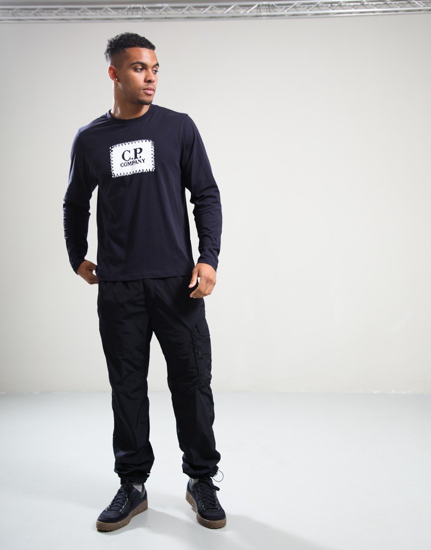 C.P. Company 30/1 Jersey Long Sleeve T-Shirt Total Eclipse