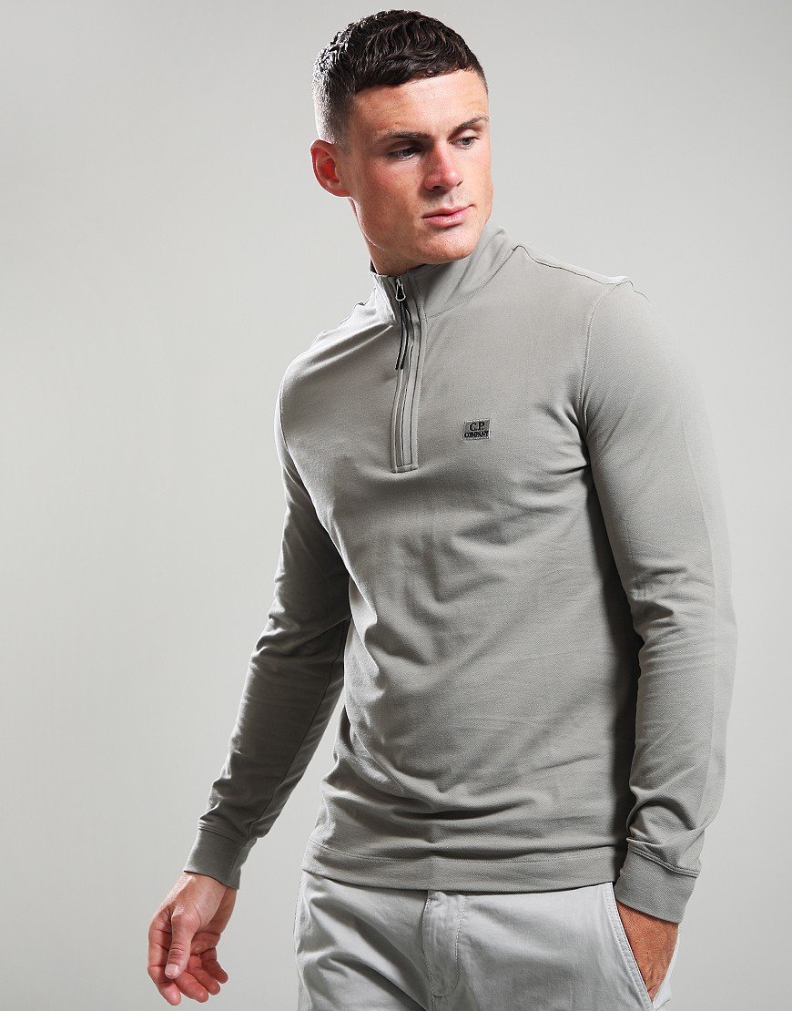 C.P. Company Long Sleeve Piquet Polo Shirt Fallen Rock