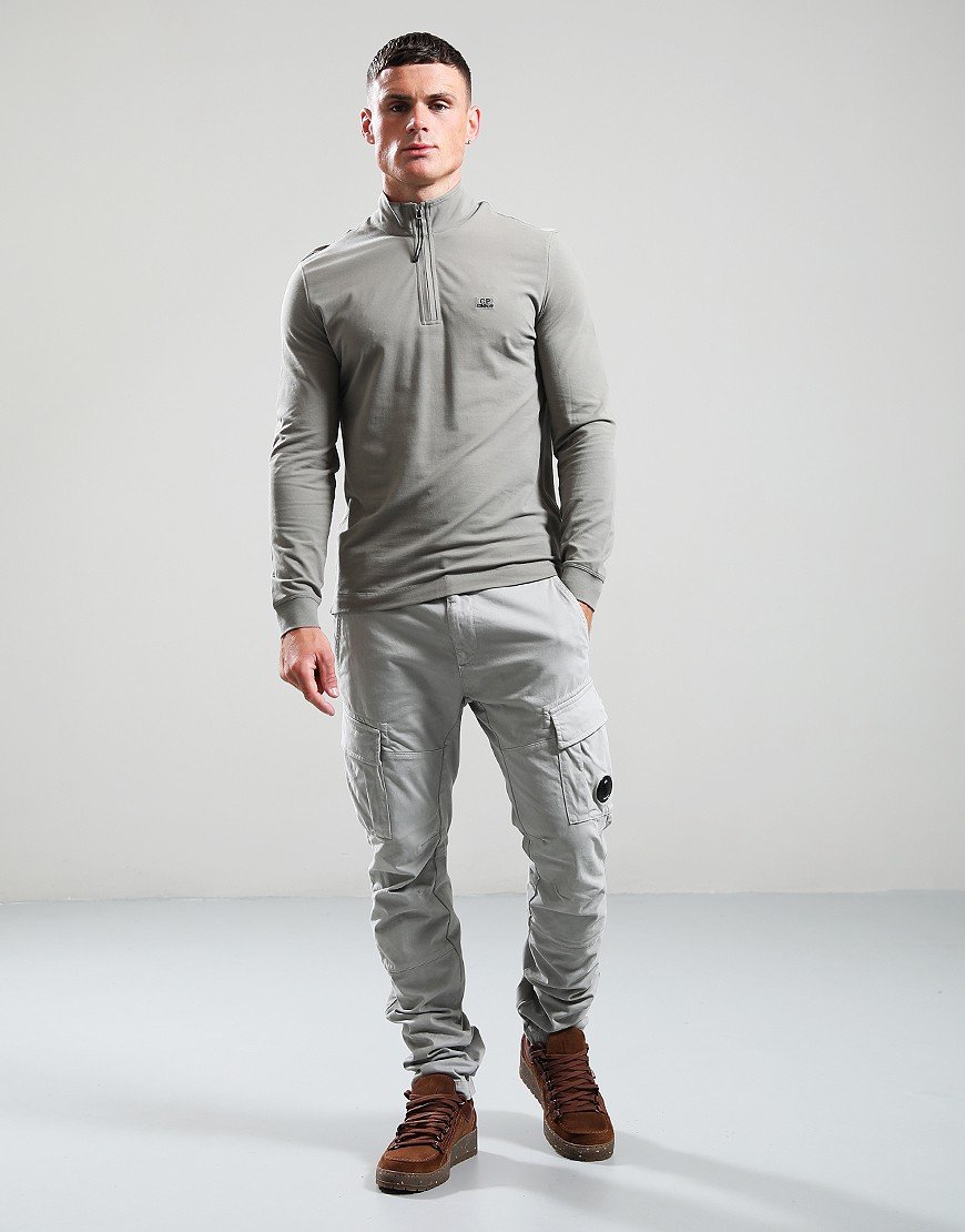 C.P. Company Long Sleeve Piquet Polo Shirt Fallen Rock