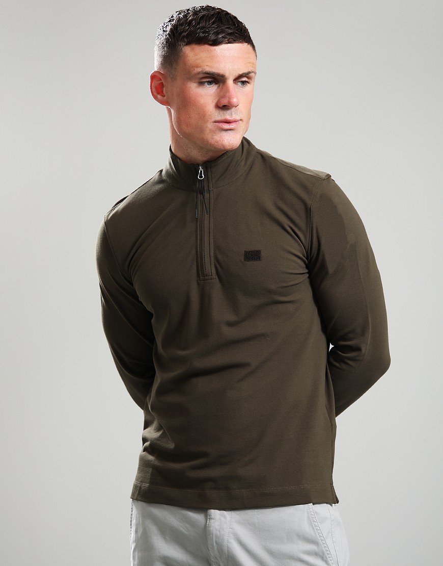 C.P. Company Long Sleeve Piquet Polo Shirt Ivy Green