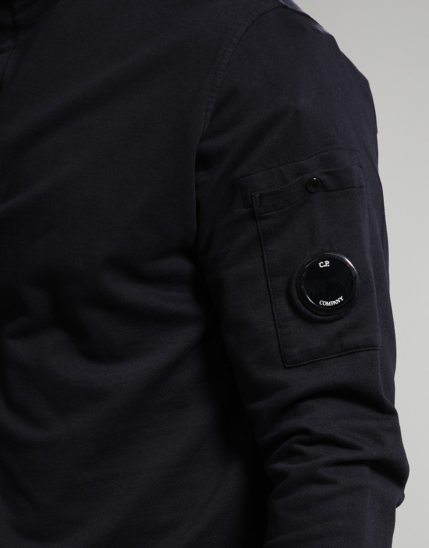 C.P. Company Light Fleece Half Zip Sweat Black